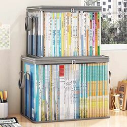 Book Storage Box Dustproof Bag Transparent Storage Bag High School Packing Bag Waterproof Storage Box Book Organizing Tool