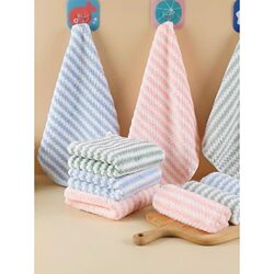 Kitchen Striped Cleaning Cloth, Household Absorbent Cloth, Thickened Cleaning Cloth, Dishwashing Cloth, Table Wiping Cloth, Hand Wiping Cloth