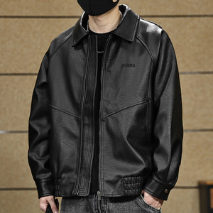 
Maillard leather jacket men's 2026 spring new trendy brand handsome casual pilot motorcycle jacket men