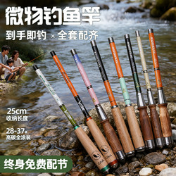 New High-Carbon Mini Fishing Rod, Pocket-Sized Stream Rod, Crucian Carp Hand Rod, Portable 28-Tune Small Fish Rod, Hand Rod for Children