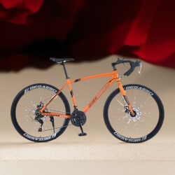 Ultra-Light Bicycle Road Bike Flat Handlebar Variable Speed Racing Curved Handlebar 24inch 26inch Men's and Women's Disc Brake Bicycle Xiaomi