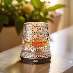 Crystal Rotating Glass Cup for Home Use, Whiskey Glass, Liquor Glass, High-End Feel, Trendy Stress-Relief Decorative Piece
