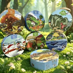 Suitcase Puzzle Children's Educational Cartoon Puzzle Toy with Storage Box 100-Piece Puzzle
