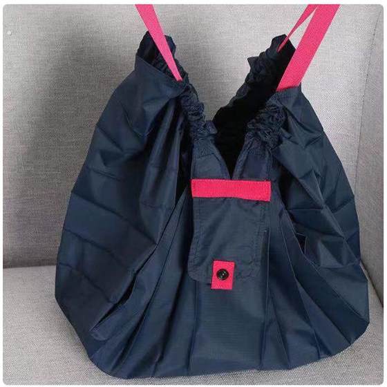 Japanese style can be folded and storage lightweight environmental protection storage bag handbags travel bags and luggage large capacity