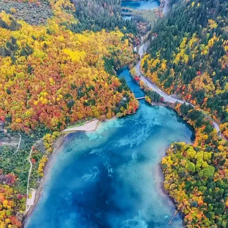 四川九寨沟旅游5天纯玩 动车往返黄龙景区九寨沟岷江源2+1保姆车