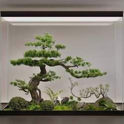 Artificial Welcoming Pine Tree for Landscaping, Large Green Plant, Arborvitae Tree for Indoor Hotel Staircase Decoration, Fake Tree Ornament Landscape