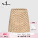 Biyinlefen Golf Fall Women's Skirt Letter Print Pleated Sport Skirt