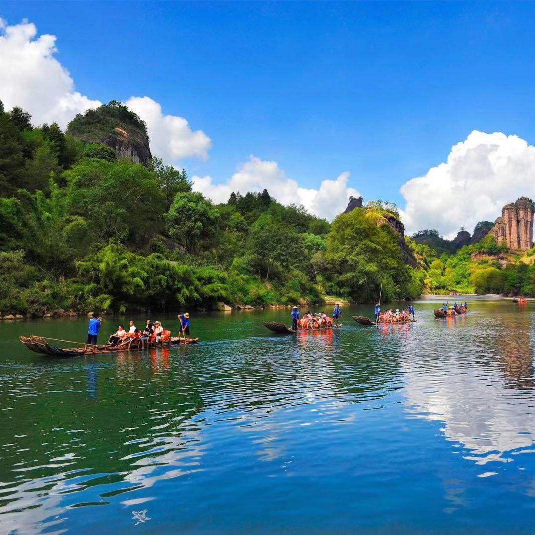 武夷山天游峰云窝一线天武夷宫竹筏漂流大红袍景区精致小团2天1晚