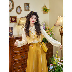 Kuobu Home【Floral Time】2026 Unique and Super Stylish Women's Shirt with a Design That Feels Like a Two-Piece, Elegant Blouse