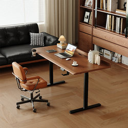 Gujia Home Furniture Solid Wood Electric Height-Adjustable Desk, Home Computer Desk, Desk, Adjustable Workbench, Study Desk, Gaming Desk