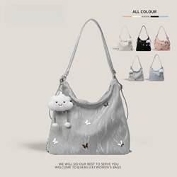 Multifunctional Large-Capacity Three-Purpose Tote Bag with Butterfly Glacier Pattern, Student Backpack, Commuter Shoulder Bag Ggg