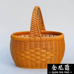 Picnic Basket, Hand-Woven Imitation Rattan Shopping Basket, Egg Basket, Fruit Basket, Gift Basket, Grocery Basket