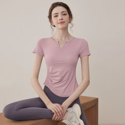 Yoga Clothes for Women 2025 New Short-Sleeved Running Sports Tops with Chest Pads Pilates Training Clothes Fitness Clothes Set