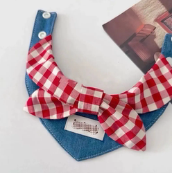 Cute Cat and Dog Bibs, Pet Neckerchiefs, Bow Ties, Bibs for Small Dogs, Ragdoll, Blue and White, Teddy, Bichon, Decoration