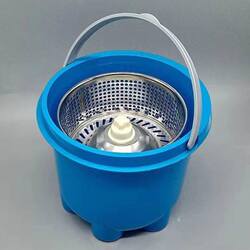 Thickened Mop Wringer Bucket, Universal Hand-Pressed Mop Wringer Bucket, Rotating Mop Bucket, Dehydration Basket, Single Bucket, Single Tube, Household Use