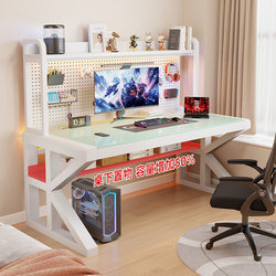Tempered Glass Computer Desk Desktop Bedroom Home Desk Student Study Table Small Apartment Simple Gaming Desk