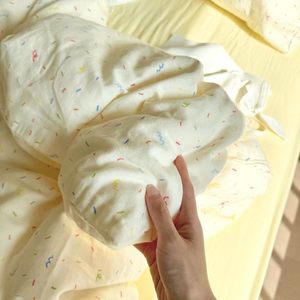 
Class A pure cotton double-layer gauze maternal and infant grade bedding four-piece set cute small fresh cartoon sheets and fitted sheets