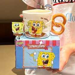 Authentic Spongebob Squarepants Ceramic Mug for Home Use 2025 New Model High-Value Office Worker Coffee Cup