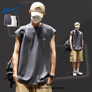 
Huili men's vest pure cotton breathable loose American sleeveless T-shirt training casual large size sports top for men