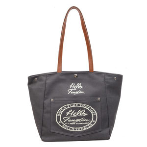 
Korean style trendy casual large-capacity canvas bag for women with versatile letter print commuting handbag for work and class shoulder bag