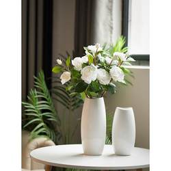 Jingdezhen Handmade Porcelain White Ceramic Vase Modern Minimalist Living Room Dining Table Flower Arrangement Creative Decoration