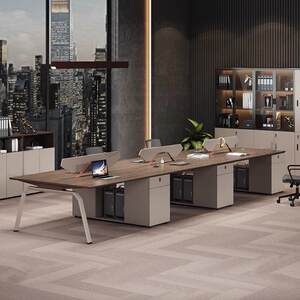 
Office desk and chair combination 2/4/6 people simple modern office furniture staff booth desk employee computer desk