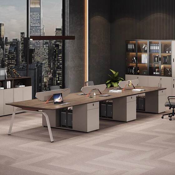 
Office desk and chair combination 2/4/6 people simple modern office furniture staff booth desk employee computer desk