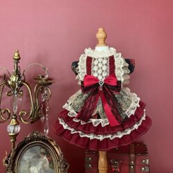 Pet Princess Dress Christmas Small Dog Pomeranian New Year Outfit Cat Luxury Costume