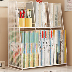 Book Stand, Bookshelf, Desktop Storage Rack, Student Desk Book Organizer, Reading Rack, Office File Rack, Simple Bookcase