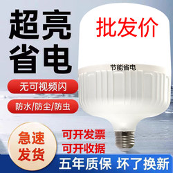 Led Light Bulb for Home Use E27 Screw Base Energy-Saving Lamp White Light Super Bright Indoor Eye Protection Flicker-Free High-Power Lighting Bulb