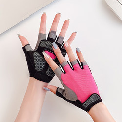 Fitness Gloves for Women, Kettlebell, Horizontal Bar Equipment Training, Non-Slip Half-Finger Gloves for Men, Sports Cycling Exercise, Anti-Callus Bicycle Gloves