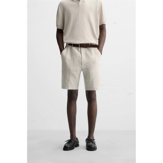 
2025 new style, new summer products, men's clothing, multi-color loose, comfortable and simple linen casual shorts 5070010