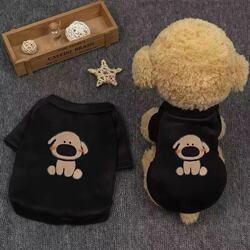 Autumn and Winter Fleece-Lined Warm Sweatshirt Dog Clothes Anti-Freeze Puppy Vest Korean Style Pet Clothing Cute Puppy Xf