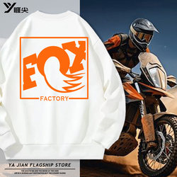 Fox Racing Front Fork Team Sweatshirt Crew Neck Men's Jacket Autumn Off-Road Mountain Bike Enthusiasts Clothing Trendy