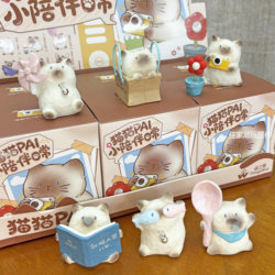 Cat Pai Little Companion Daily Blind Box Official Cute Cat Creative Desktop Ornament Gift for Best Friend Girl