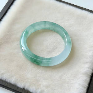 
The most photographed object 'Piao Ran Series' Ice Burmese Jadeite Bracelet Jade Bracelet Green Piaohua Flagship Store Women's Edition