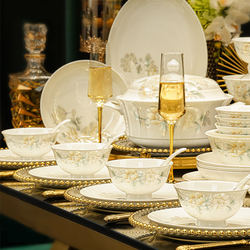 Xuanting Jingdezhen Underglaze Color Ceramic Bowls and Plates for Home Use 2026 New Luxury High-Value Tableware Set for Gift Giving