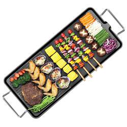 Thickened Light Smoke Non-Stick Electric Grill Pan for Home Use, Multifunctional Electric Barbecue Grill, Meat Skewer Grill Machine, Electric Grill Rack, Barbecue Plate