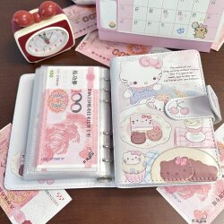 Casual Kitten Cash Savings Book Can Hold Cash, Large Capacity Money Clip, Money Book, 2026 New Model, Get-Rich-Quick Money Book