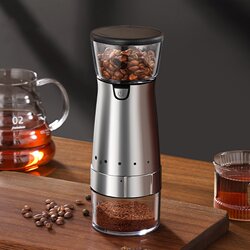 German Electric Coffee Bean Grinder, Household Small-Sized, Large-Capacity, Low-Noise, Portable All-In-One Automatic Bean Grinder