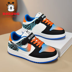 Babudou Kidsren's Sneakers Boys' Shoes 2026 Spring & Fall New Style Boys' Leather Waterproof Soft Sole Anti-Slip Sneakers