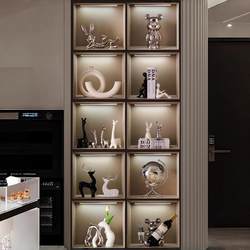 Light Luxury High-End Electroplated Ceramic Ornament Set for Living Room, Wine Cabinet, Tv Cabinet Decoration, Tabletop and Entrance Decoration