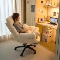 Computer Chair, Office Ergonomic Sofa Chair, Dormitory Comfortable Backrest Chair for Long Sitting, College Student E-Sports Gaming Chair