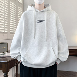 Youth Hooded Sweatshirt for Boys Aged 13-15, Suitable for Middle and High School Students, Versatile Loose Cotton Hoodie for Older Children