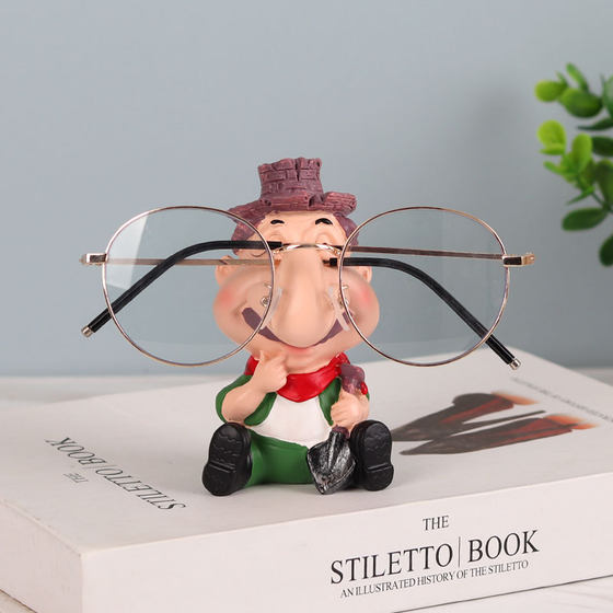 
Creative farmer glasses stand glasses store ornaments display stand desktop cartoon glasses bracket glasses placement rack