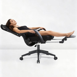 Office Chair, Comfortable for Long Sitting, Nap Computer Chair, Home Ergonomic Chair, Waist-Protecting Mesh Gaming Chair, Reclining