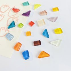 20 Irregular-Shaped Mosaic Refrigerator Magnets, Decorative Strong Magnetic Iron Stones, Three-Dimensional Magnetic Stickers for Pegboard