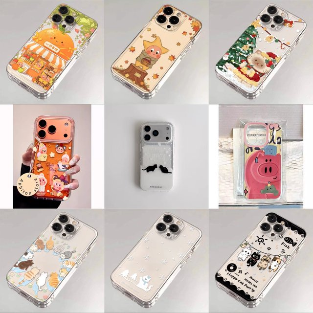 Ins fun cartoon suitable for Huawei mate70/p60pro mobile phone case Honor 200 transparent vivoS20 Xiaomi 15 Redmi note14 silicone OPPOreno13/12/11 Anti-fall