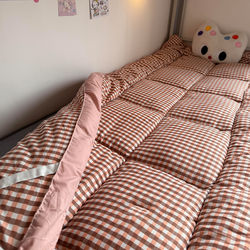 Mattress Dormitory Mattress Student Single Feather Velvet Foldable Thickened Mat Durable Stain-Resistant Soft and Comfortable