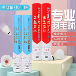 Victory Select Genuine Badminton Shuttlecocks, Stable and Durable for Training, Unbeatable for Competition, Pack of 12 Goose Feather Balls for Indoor and Outdoor Use